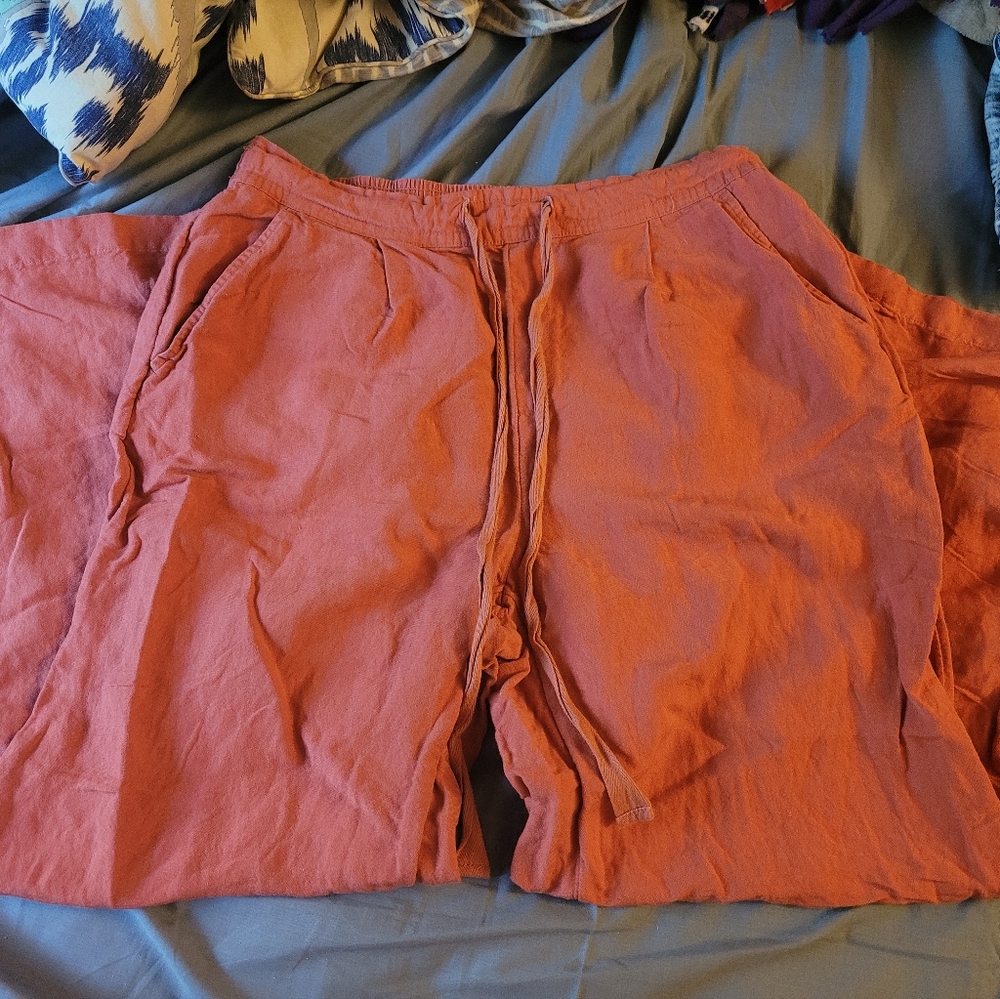 Wide Leg Linen Pants